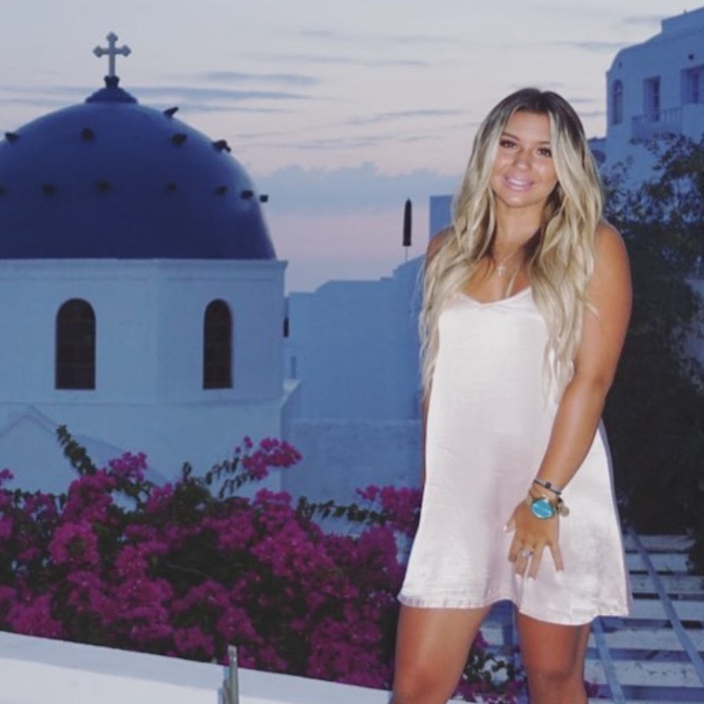 Satin baby pink dress